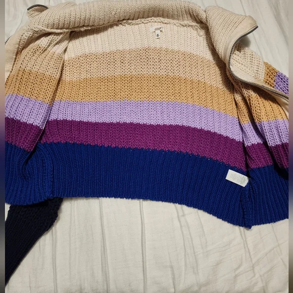 Aerie Multicolor Striped Cardigan Y2K stylish - Picture 3 of 5